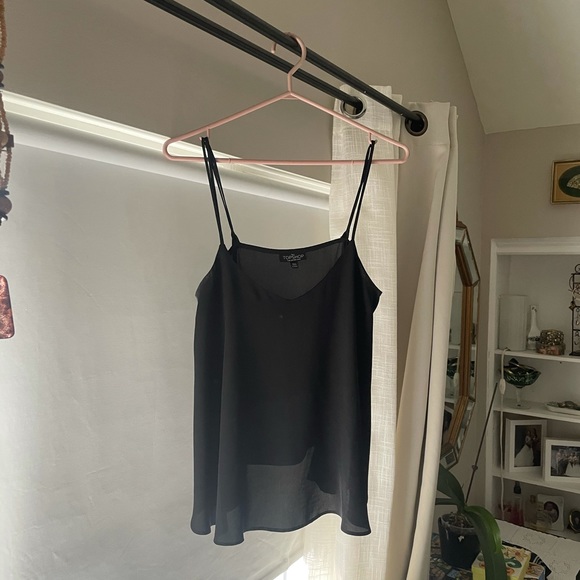 Topshop Black Crop Tank Top - Picture 8 of 8